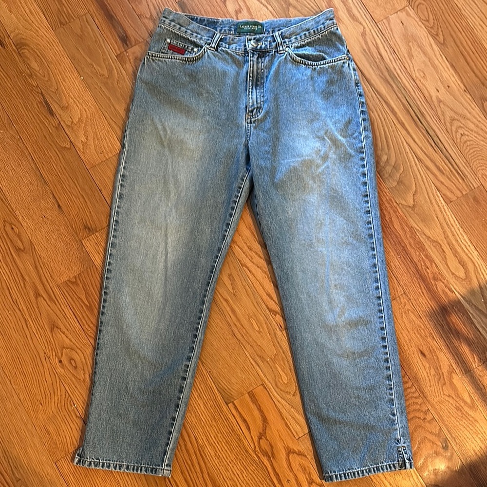 Lauren Ralph Lauren Classic Blue Denim Cropped Jeans